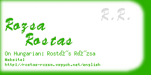 rozsa rostas business card